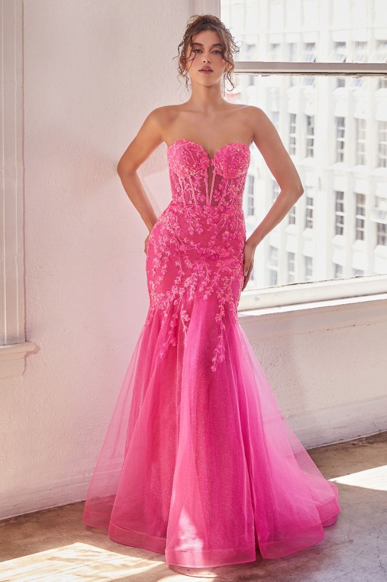 STRAPLESS EMBELLISHED MERMAID GOWN –