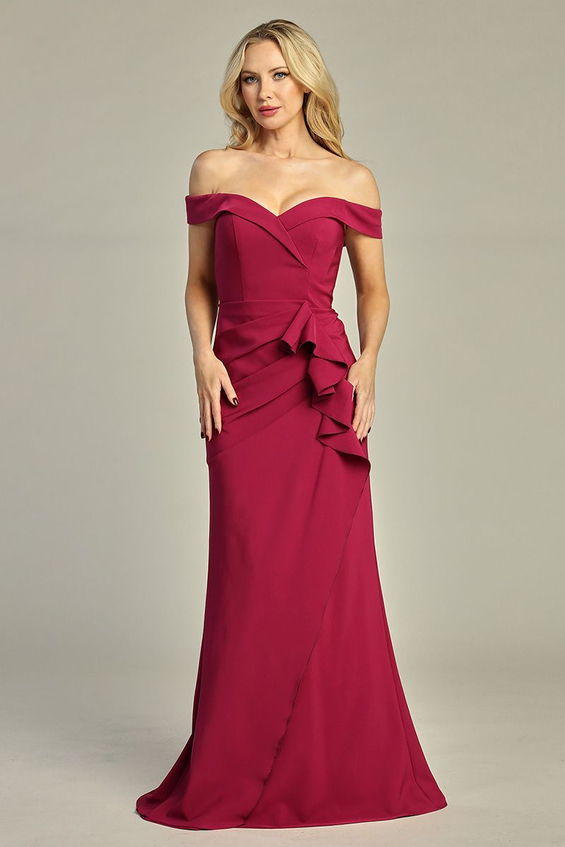 OFF THE SHOULDER SATIN  DRESS