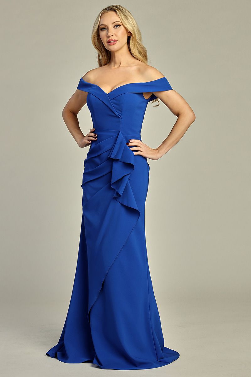 OFF THE SHOULDER SATIN  DRESS