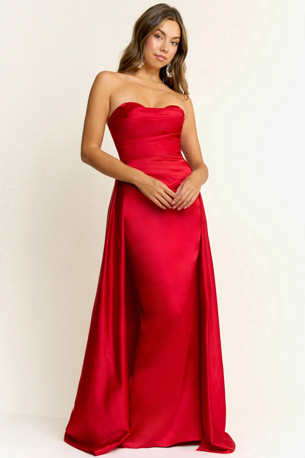 Sweetheart Maxi Dress With Layover