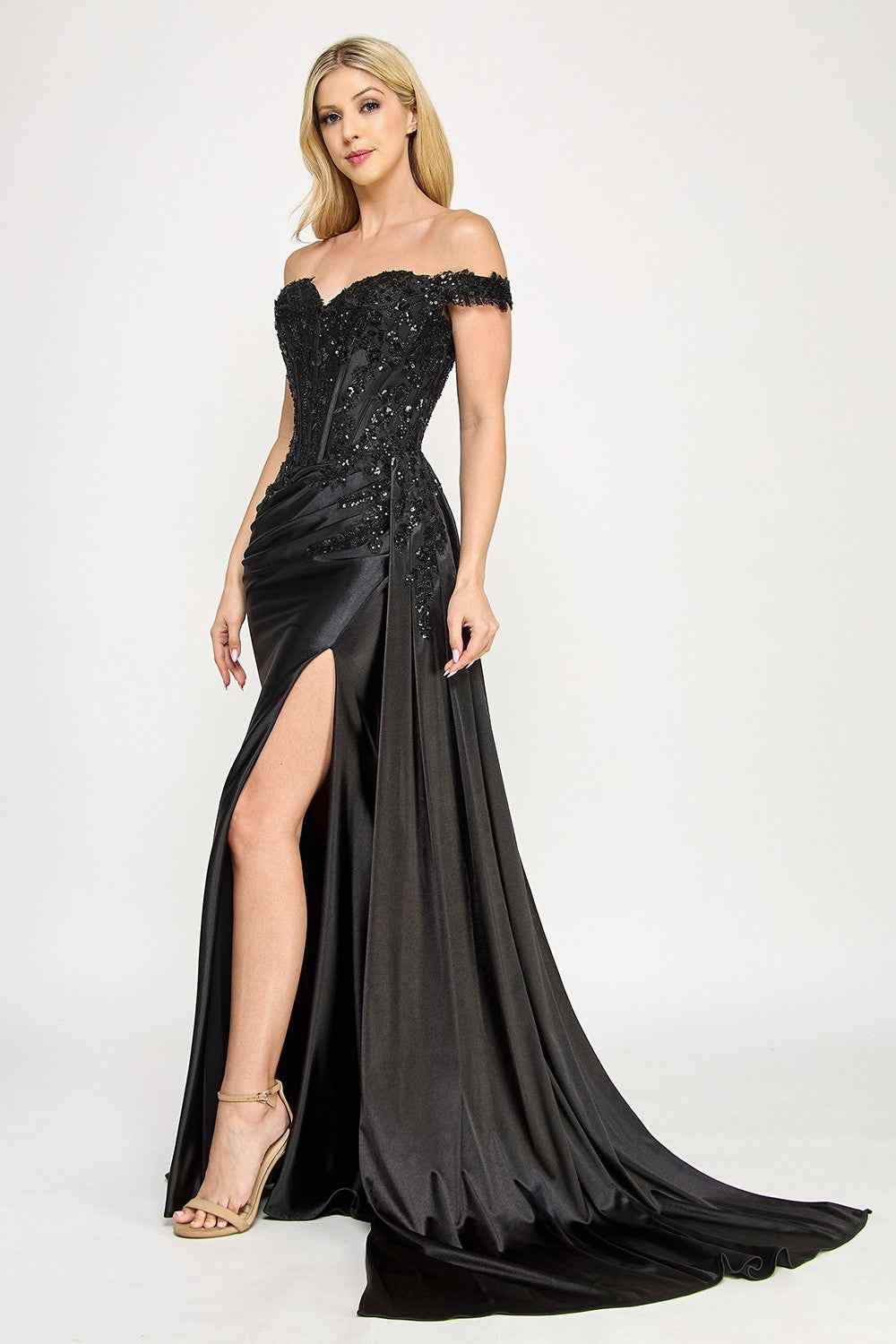 Off Shoulder Corset Long Dress