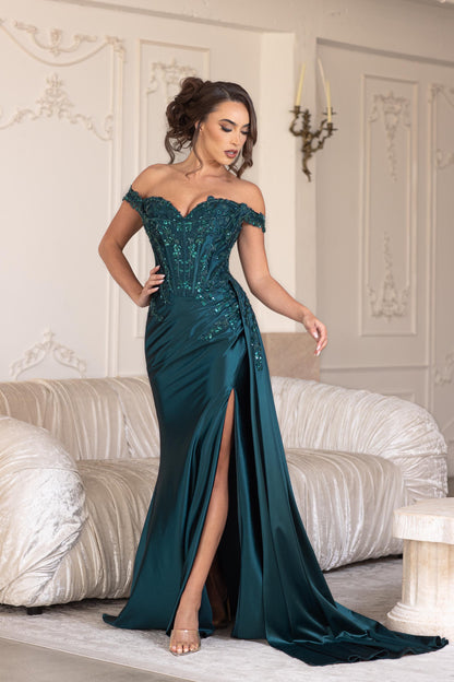 Off Shoulder Corset Long Dress
