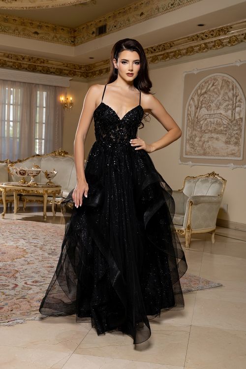 Double layers raffle dress