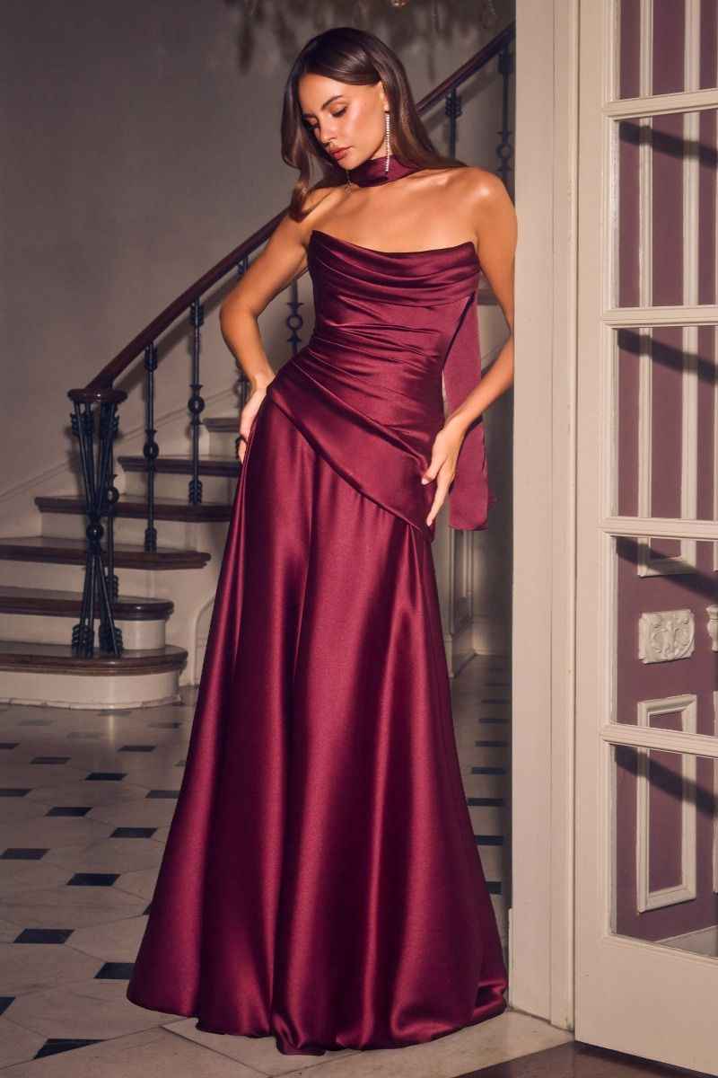 SMOOTH SATIN A-LINE DRESS