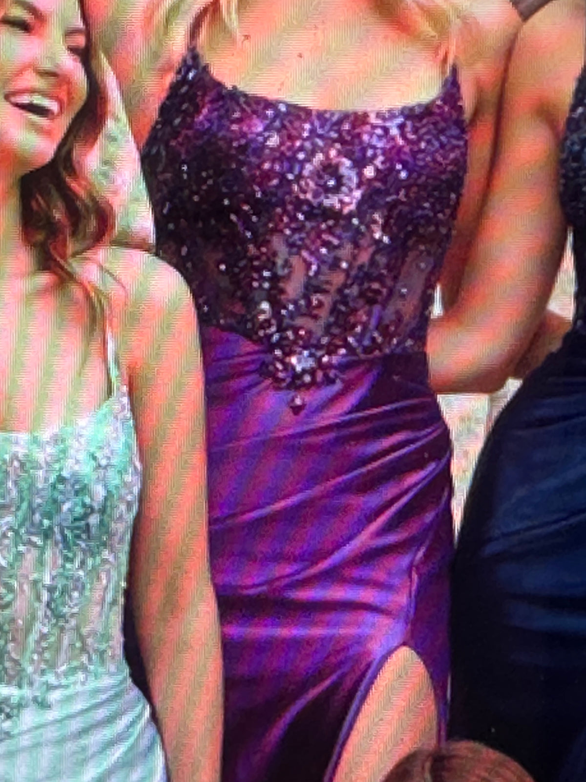Fitted stretch jersey formal dress