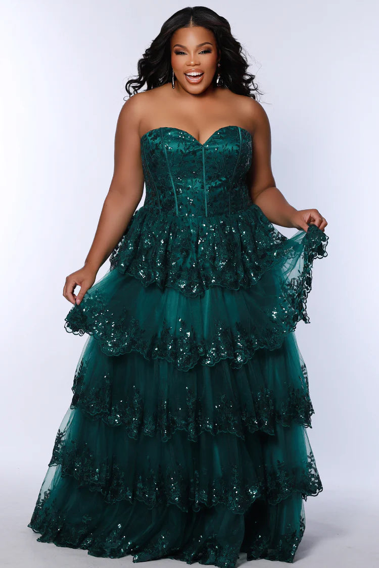 PLUS SIZE RUFFLE DRESS