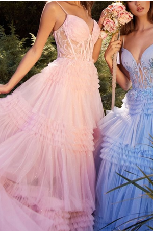 3 COLOURS AVAIBLE - LAYERED TULLE BALL GOWN
