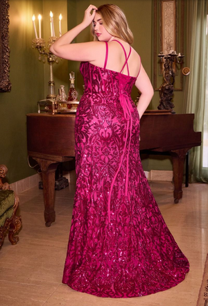 SEQUIN FITTED GOWN