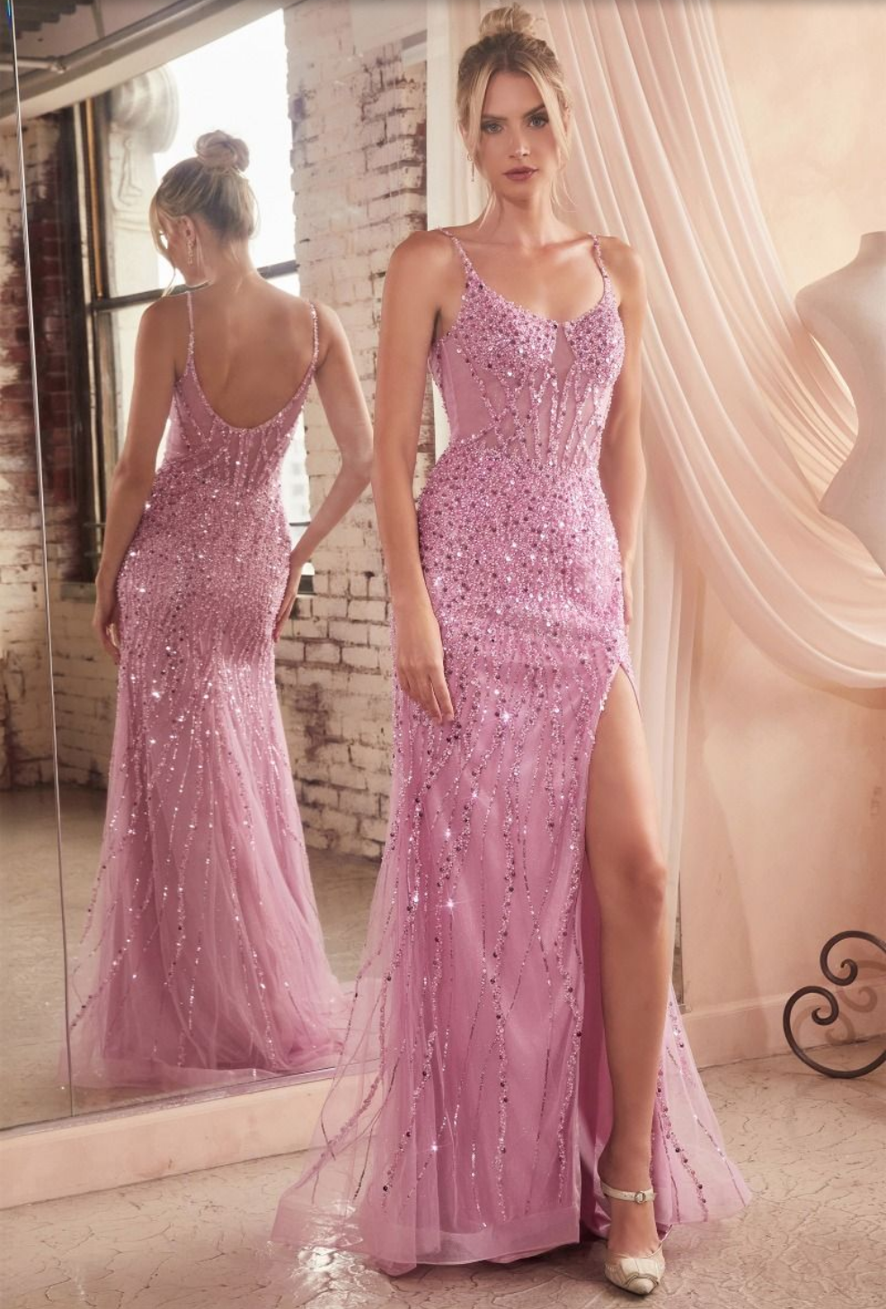 10 DIFFERENT COLOURS AVAIVLEN - SEQUIN FITTED GOWN
