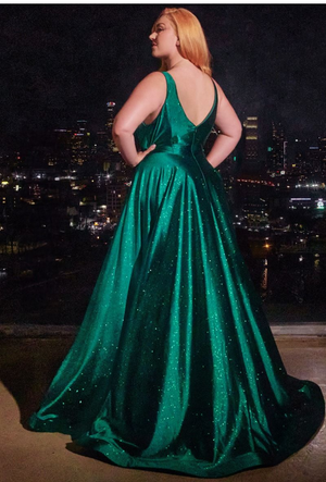 GLITTER SATIN A LINE GOWN princesstunkara