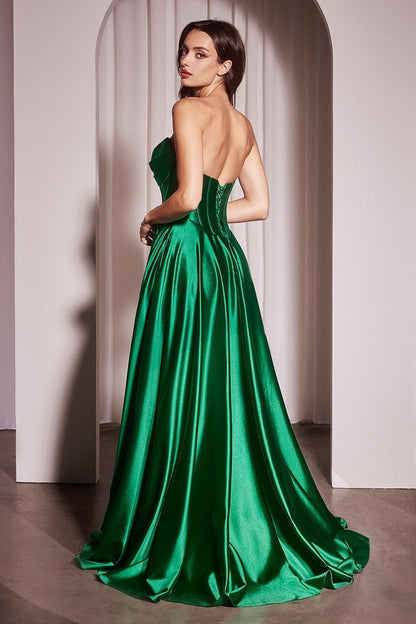 7 COLOUR AVAIBLE . STRAPLESS SATIN A-LINE DRESS