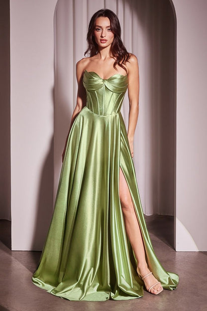 7 COLOUR AVAIBLE . STRAPLESS SATIN A-LINE DRESS