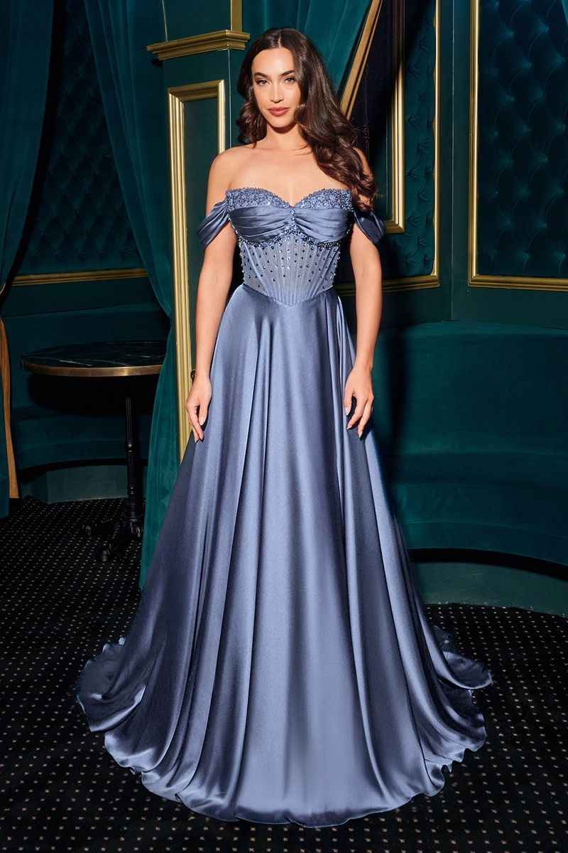 SATIN A-LINE DRESS