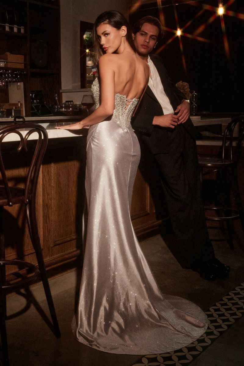 Satin glitter dress