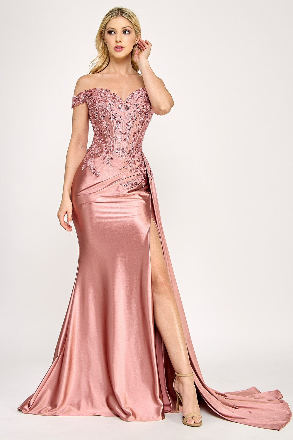 Off Shoulder Corset Long Dress