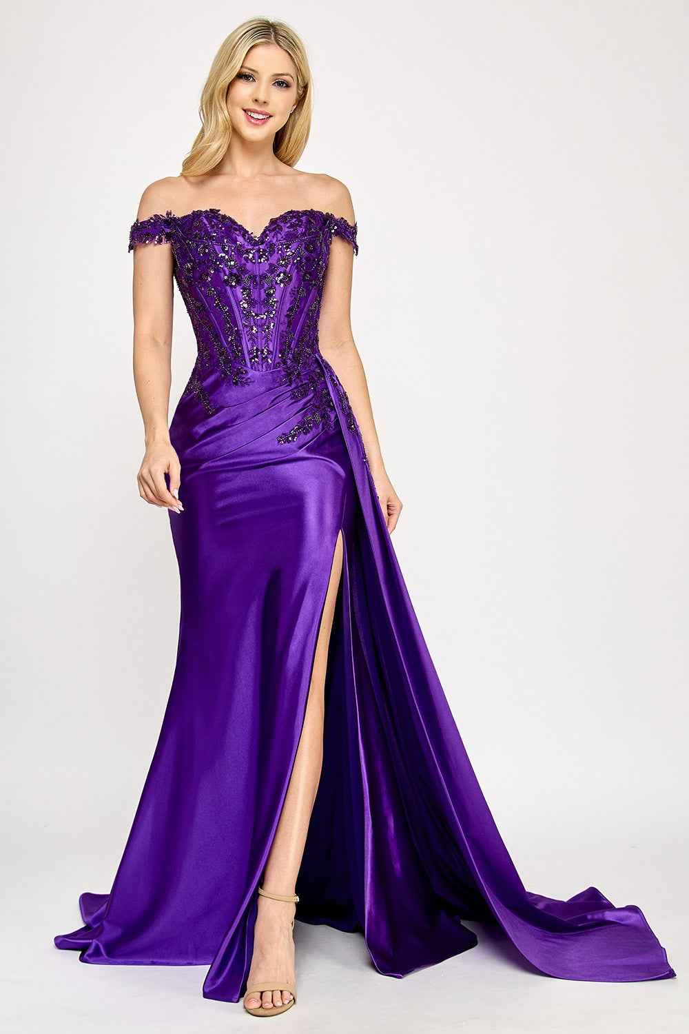 Off Shoulder Corset Long Dress