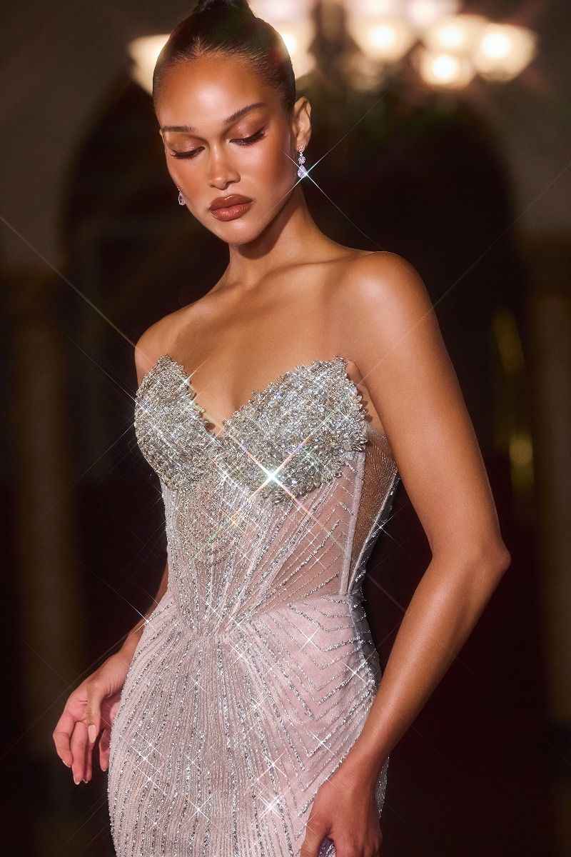 &nbsp;intricate crystal dress