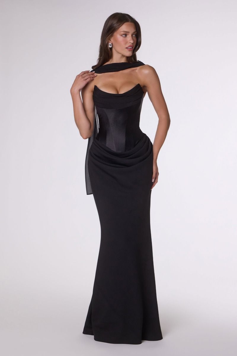 Adjustable lace-up corset back dress