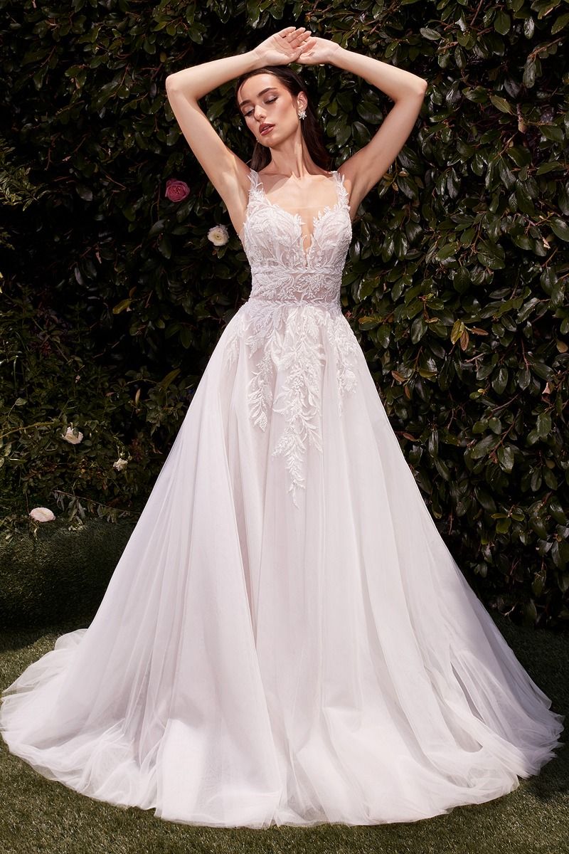 LAYERED TULLE A-LINE WEDDING DRESS