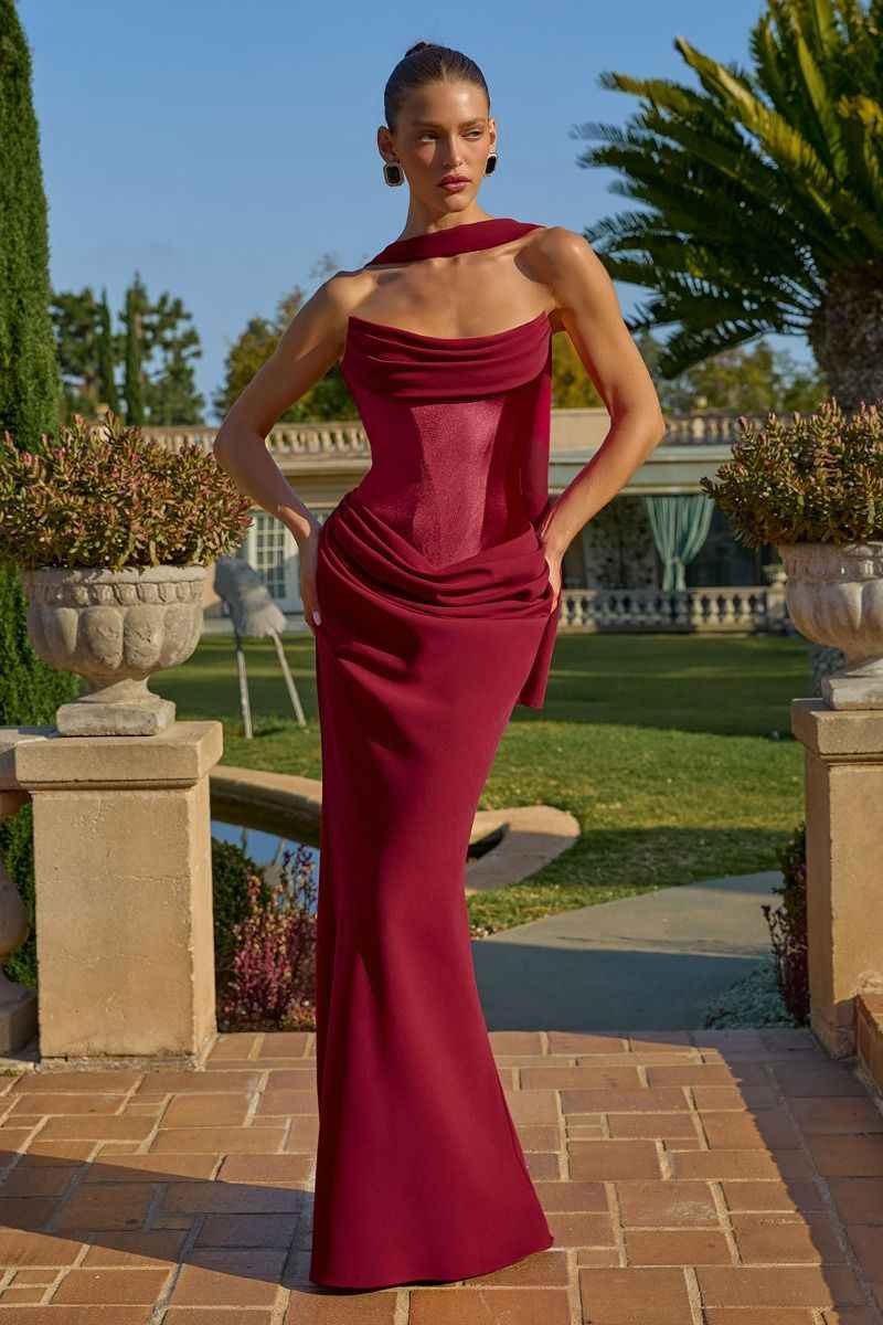 Adjustable lace-up corset back dress