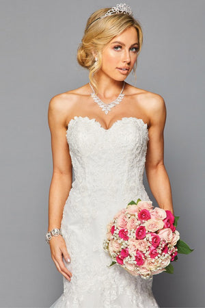 Strapless Sweetheart Neck Bridal Gown