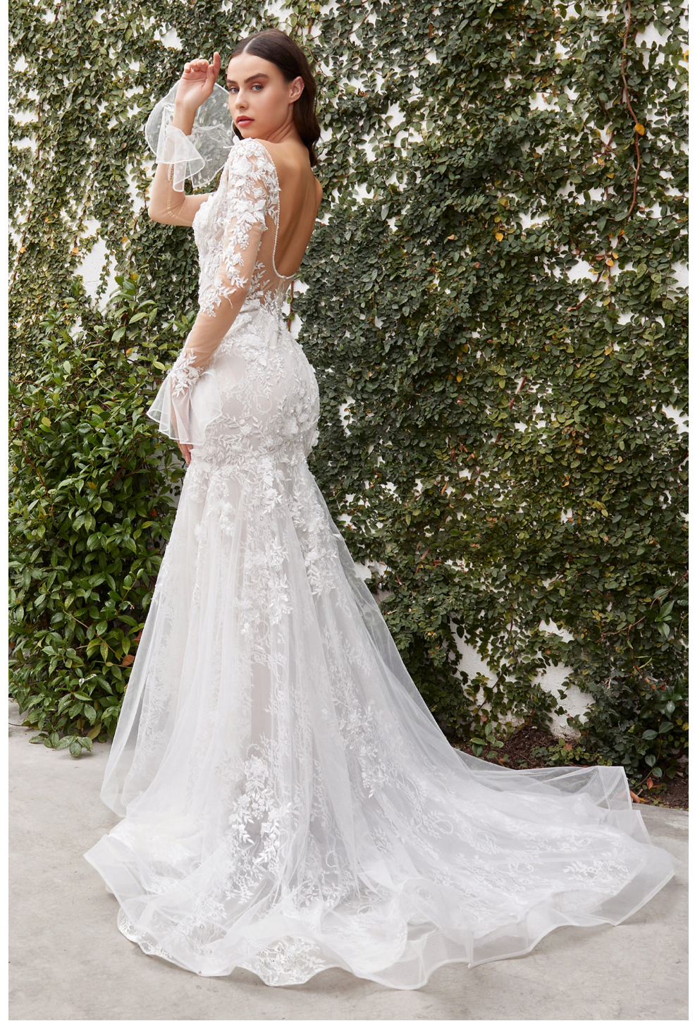 Chantilly lace wedding sales dress