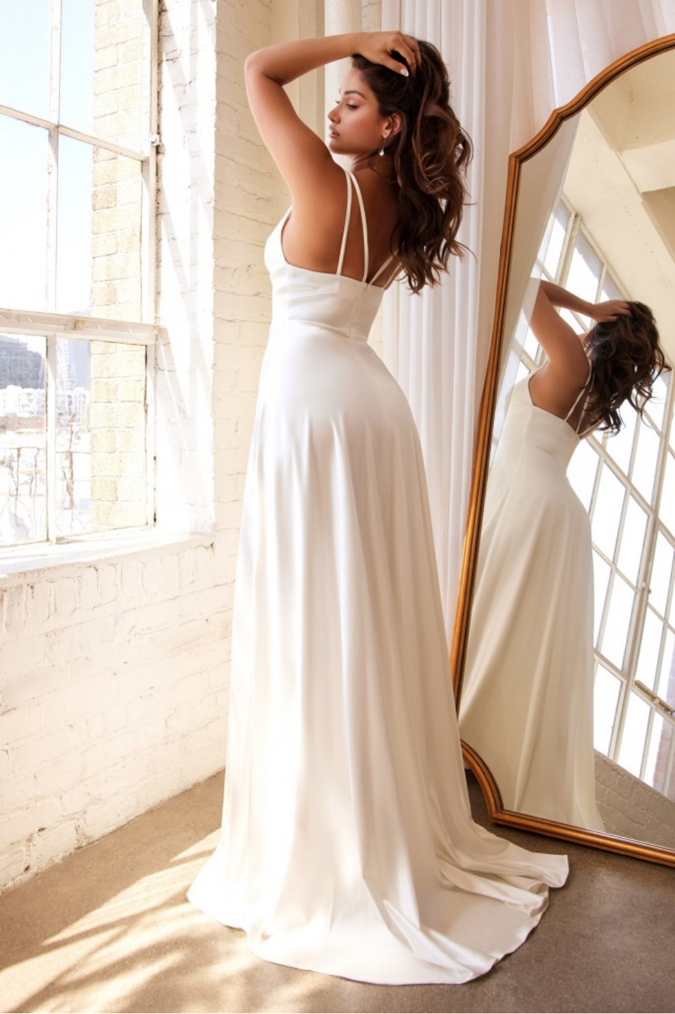 MINIMALIST STRETCH SATIN GOWN